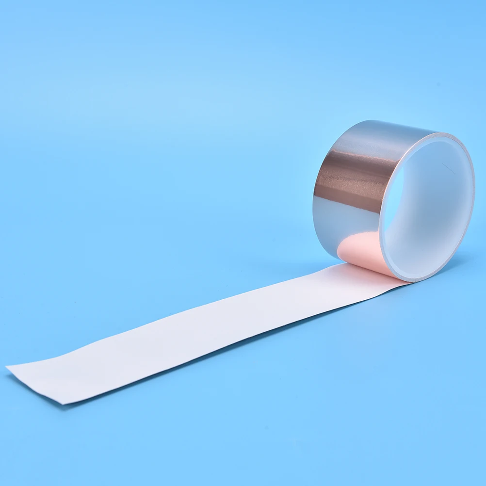 

3 Meters Single Side Conductive Copper Foil Tape Strip Adhesive EMI Shielding Heat Resist Tape 50mm