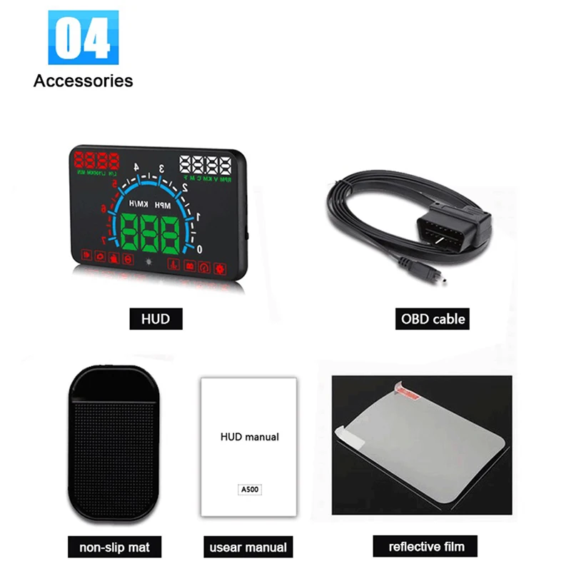BEESCLOVER 5 8 &quotHud OBD2 цифровой универсальный проекционный дисплей автомобильный