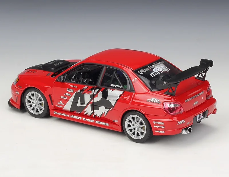 1:24 Welly Subaru Impreza производительность APR красная литая модель автомобиля