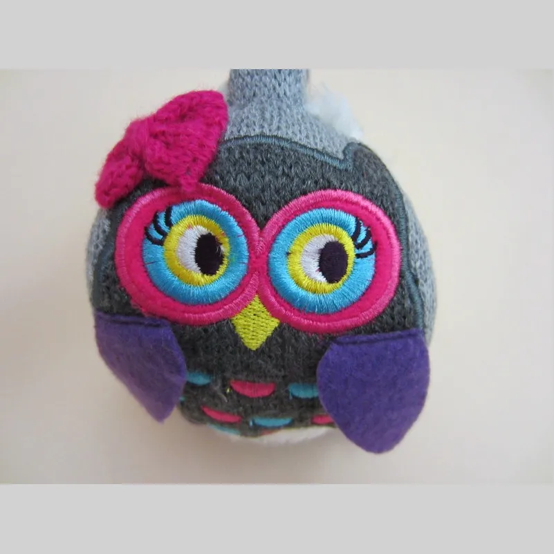 Детские Сова Форма теплые наушники ребенок белый меховые с вышивка характер дети