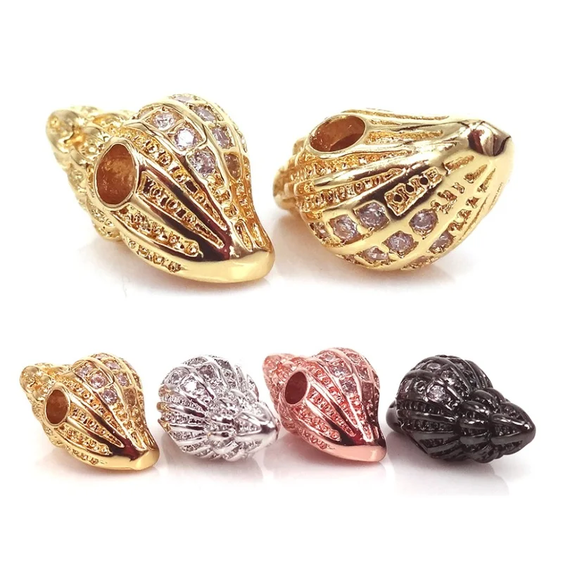 Новые Латунные металлические бусины черного/розового