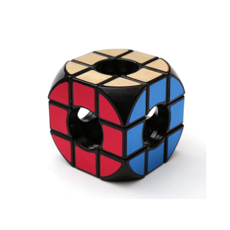 Black 3x3x3 полые магические скоростные кубики странные острые головоломки скоростной куб профессиональные обучающие игрушки для детей - Цвет: Black