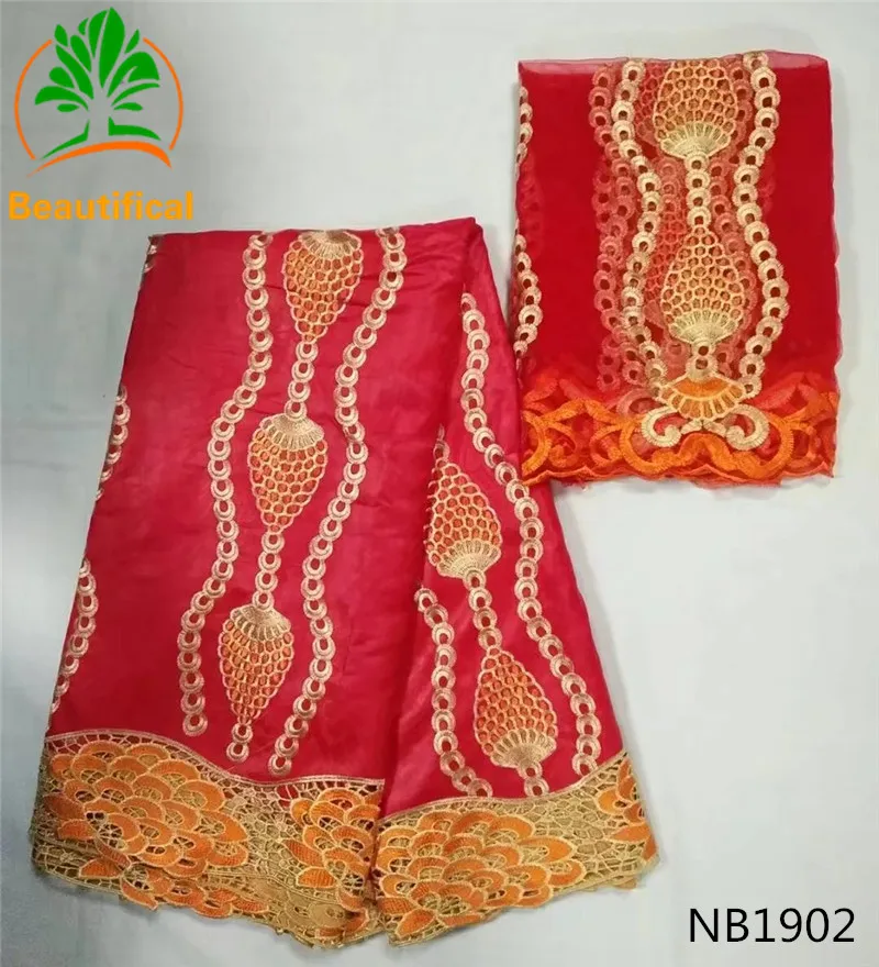 Beautifical Flower embroidery bazin riche fabric in African 2017 High quality gentzer for occasion women dress 7yards NB19 | Дом и сад
