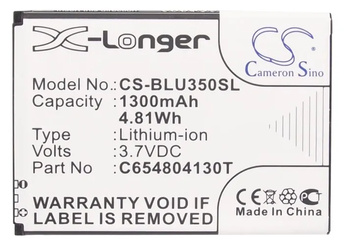 Аккумулятор Cameron Sino 1300mAh C654804130T для BLU D170 DASH 3 5|Аккумуляторы мобильных телефонов| |