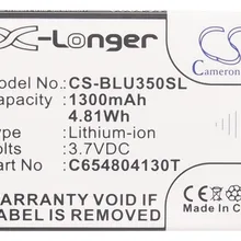 Аккумулятор Cameron Sino 1300mAh C654804130T для BLU D170 DASH 3 5|Аккумуляторы