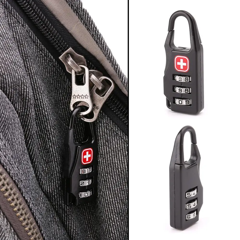 

Swiss Cross Symbol Combination Safe Code Mini Padlock Luggage Travel Number Lock