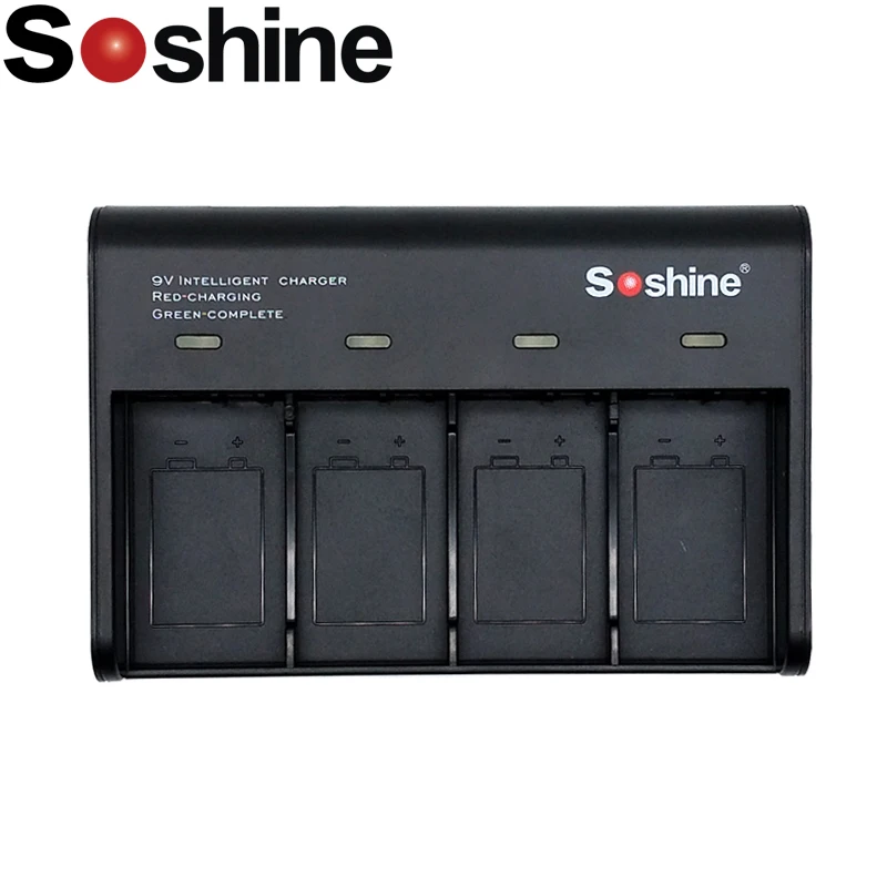 

Soshine V4(Fe) 9V Smart Intelligent LCD Display 4 Slot Battery Charger For 9V Li-ion Ni-MH LiFePO4 Rechargeable Battery