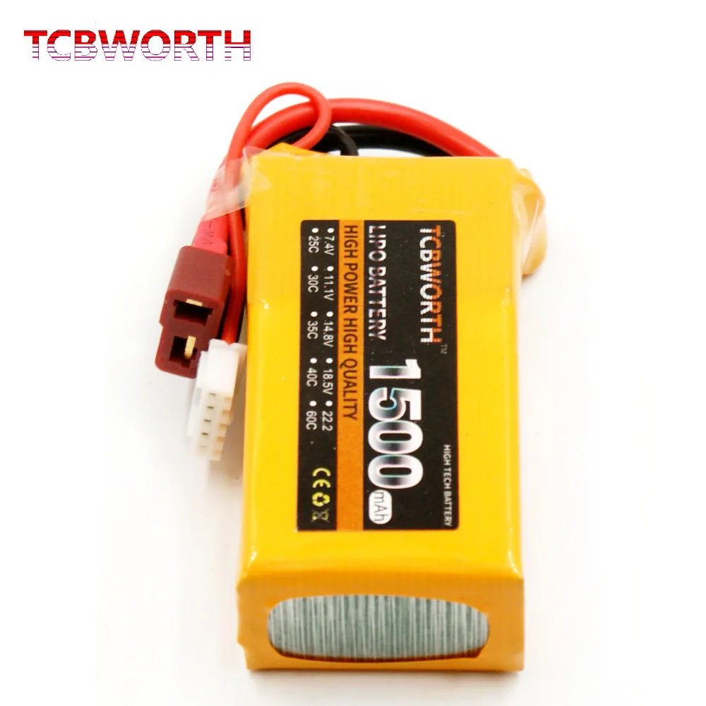 TCBWORTH Радиоуправляемый Дрон LiPo аккумулятор 4S 14 8 V 1500mAh 35C Max 70C для