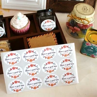 have a good time bakery package sticker flower decoration cookie bag pudding bottle decorative sealing paster packing stickers