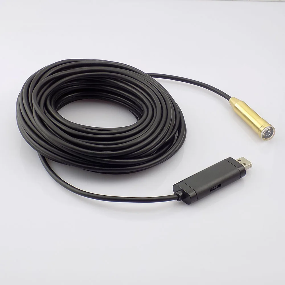 Gakaki 14 мм объектив промышленный USB эндоскоп камера HD 720P бороскоп инспекционная трубка змеиная камера s камера с 4LED 15 м Зонд