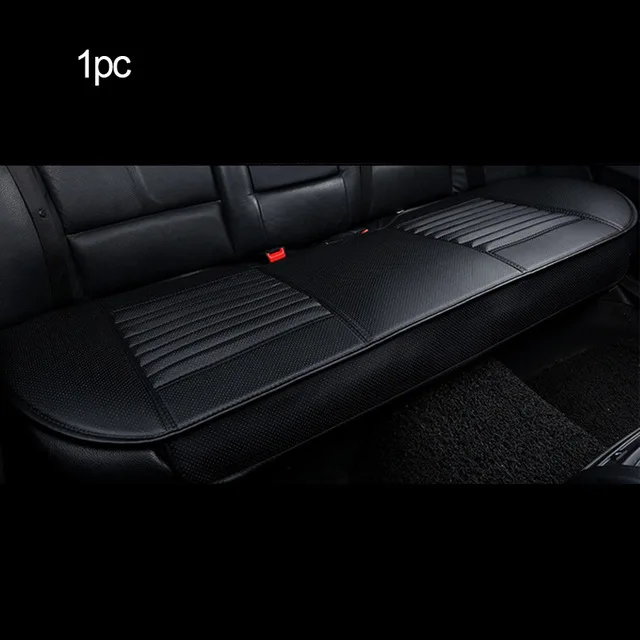 1pc Rear Black Чехлы для сидений автомобиля из искусственной кожи, подушка для автомобильного стула, четыре сезона, чехлы для сидений автомобиля, универсальные коврики, защитные автомобильные аксессуары - Название цвета: 1pc Rear Black