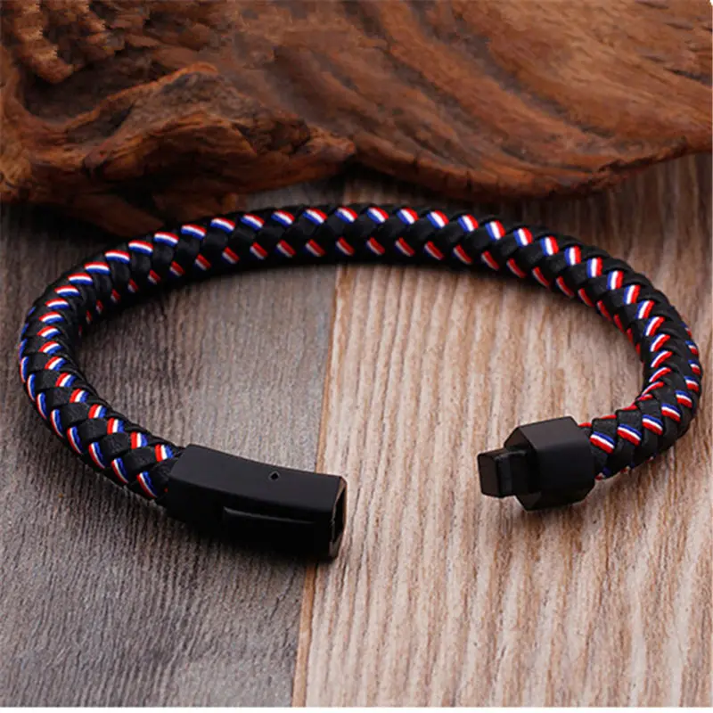 Мужские браслеты 2018 плетеная цепочка из натуральной кожи Женские Ювелирные
