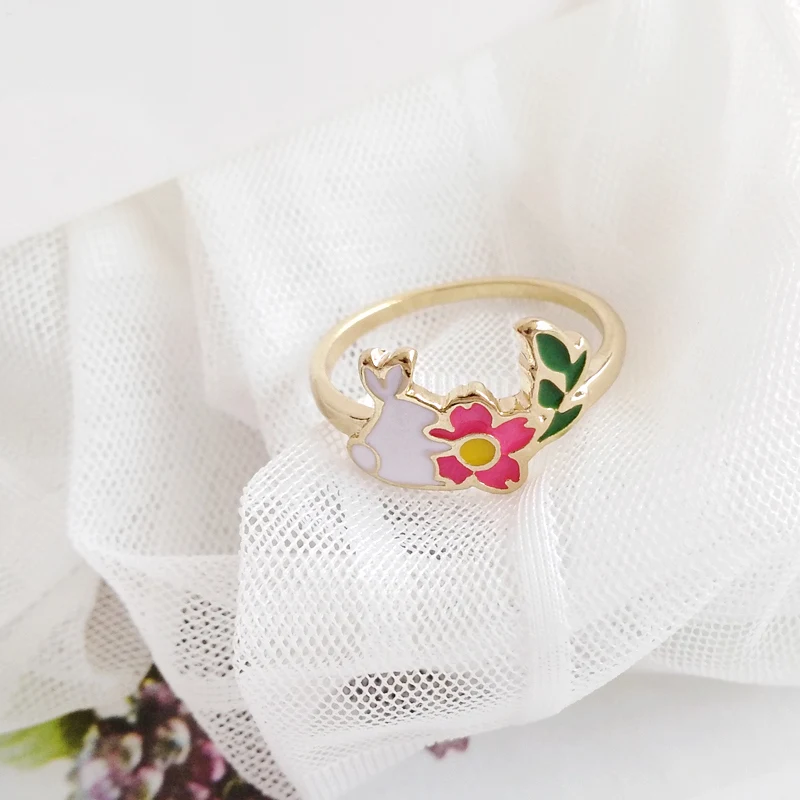 Timlee R050 Free shipping Cartoon Cute Animal Horse Squirrel Flower Honeybee Alloy Finger Female Rings Fashion Jewelry Wholesale | Украшения