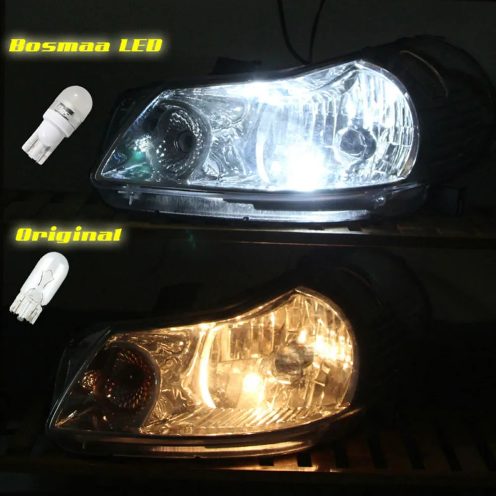 Ксеноновые белые светодиодные лампы Bosmaa T10 168 194 2825 W5W для стояночных огней или