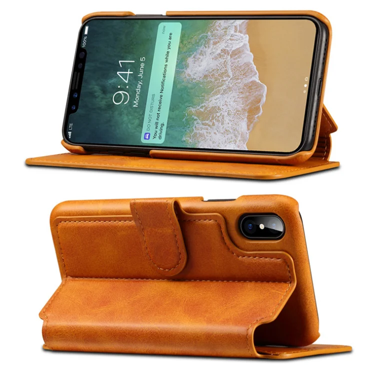 Кожаный чехол кошелек CLETO с отделением для карт iPhone 7Plus 8plus iphone XS Max
