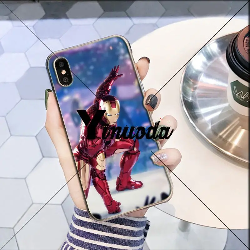 Yinuoda Marvel Мстители Железный человек прозрачный мягкий чехол для телефона Apple iPhone 8 7
