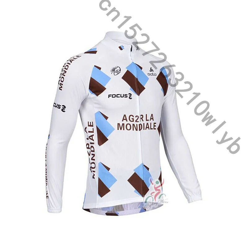 2019 Ag2r Для мужчин зимние Термальность флис шерстяное пальто теплая длинная