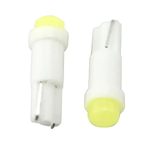 10 шт. T5 Светодиодная лампа COB SMD W1.2W для салона автомобиля Приборная панель