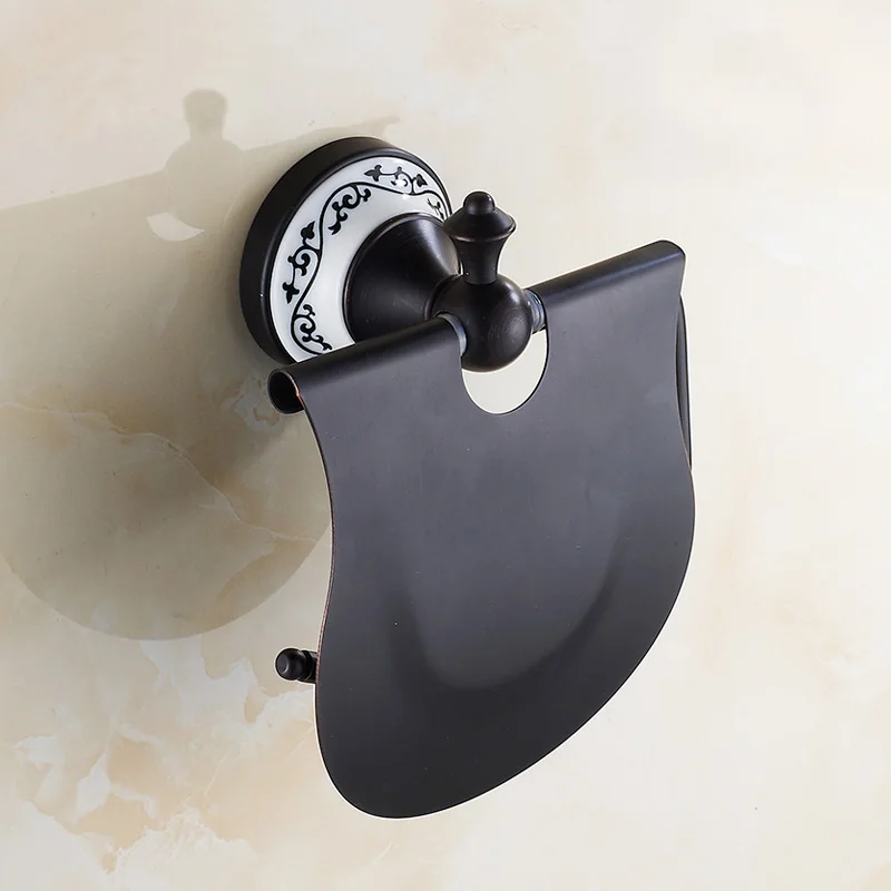 Старинный держатель для туалетной бумаги ORB черный в ретро стиле Европейская