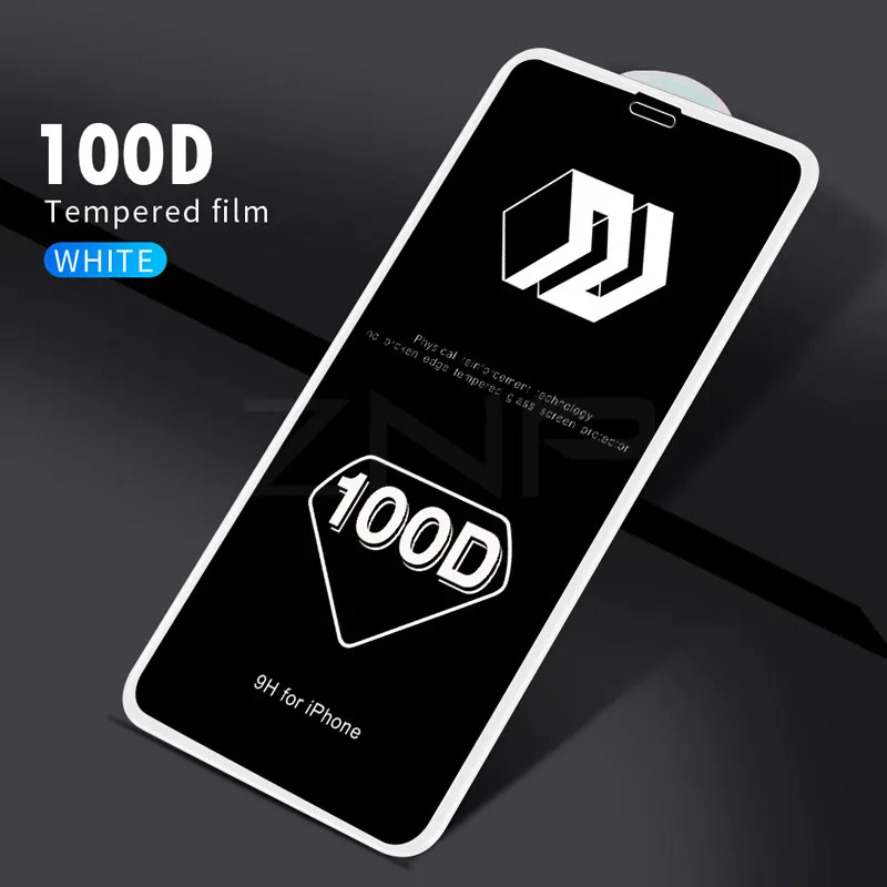 ZNP 100D Защитное стекло для iPhone 7 Защита экрана iPhone 8 Xr Xs Max закаленное стекло на iPhone X 6 6s 7 8 Plus Xs стекло