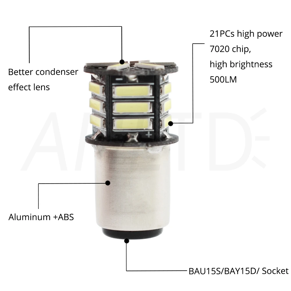 1 шт. сигнальные лампы фонари заднего хода 7020 21SMD 1156 BA12S 1157 BA15D P21/5 Вт S25 1459 21 светодиодный стайлинга автомобилей спереди белый 12V