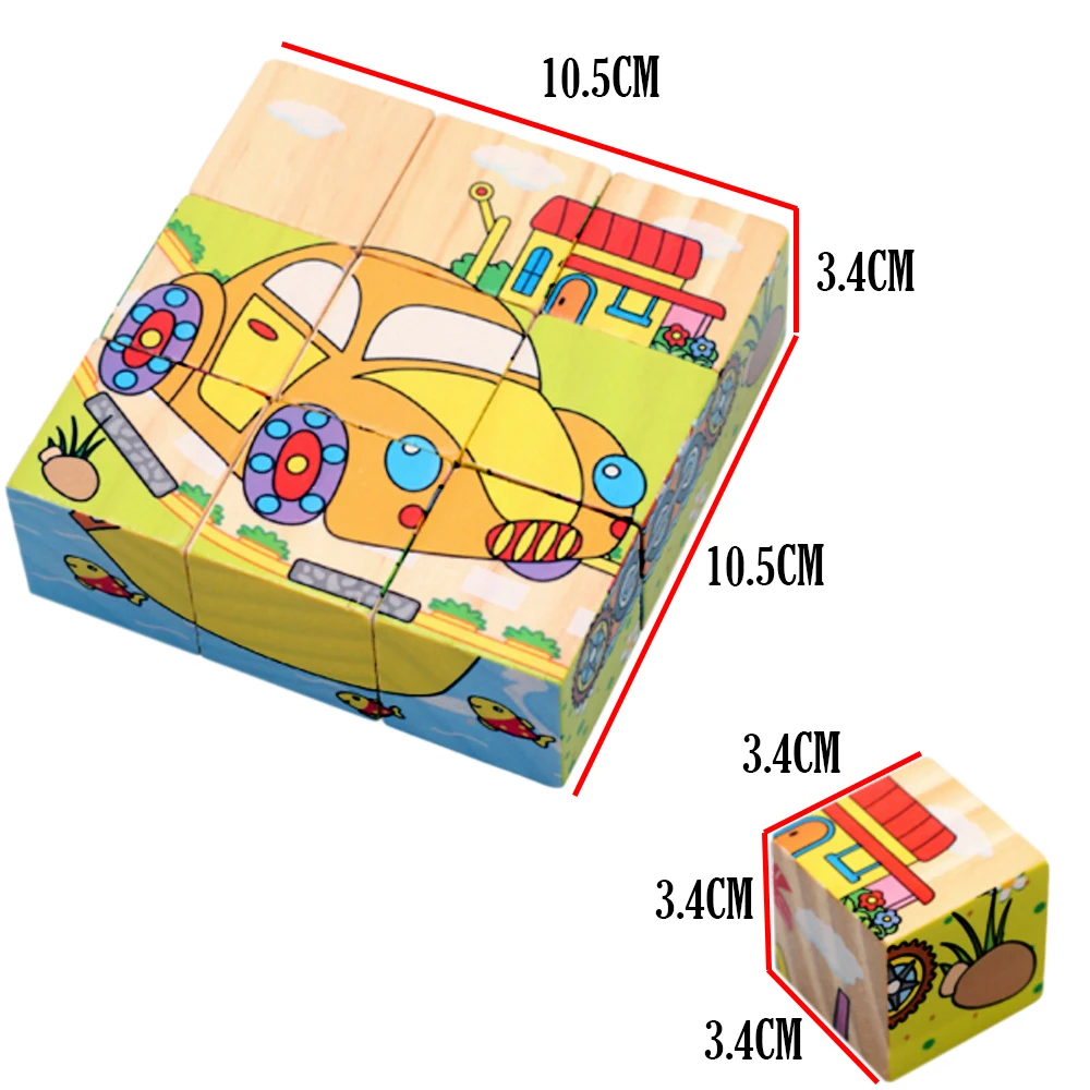 6PCS/set Wood Pazel Game Toy for Kids DIY Pazzle Early Teaching Children Educationai Puzzle Intelligence Assemble Yourself Puzle | Игрушки и