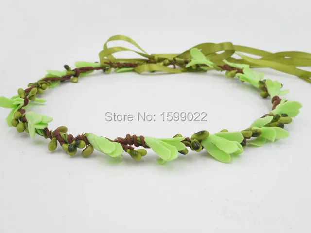 Женская повязка на голову с цветочным рисунком для девочек элегантный зеленый