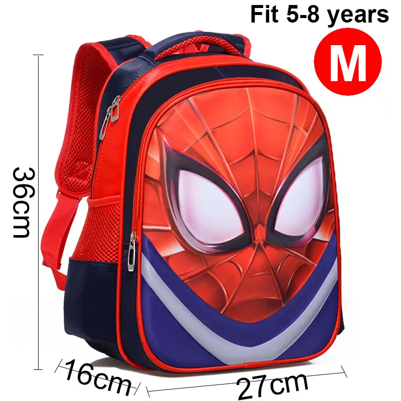 Red M spider-man B 3D Капитан Америка Железный человек мальчик девочка дети детский сад школьная сумка Подростковая Дети Студенческие рюкзаки - Цвет: Red M spider-man B