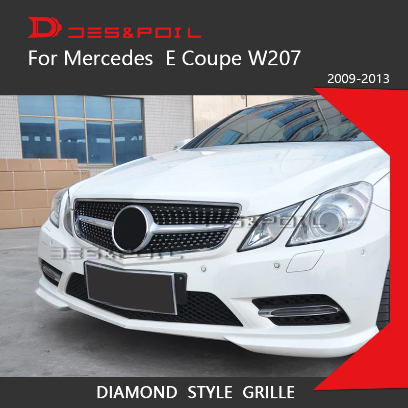 W207 Алмазный гриль C207 Prefacelift для Mercedes Benz E Coupe передний бампер Racing Grid Sport 2009 2013 E200 E320