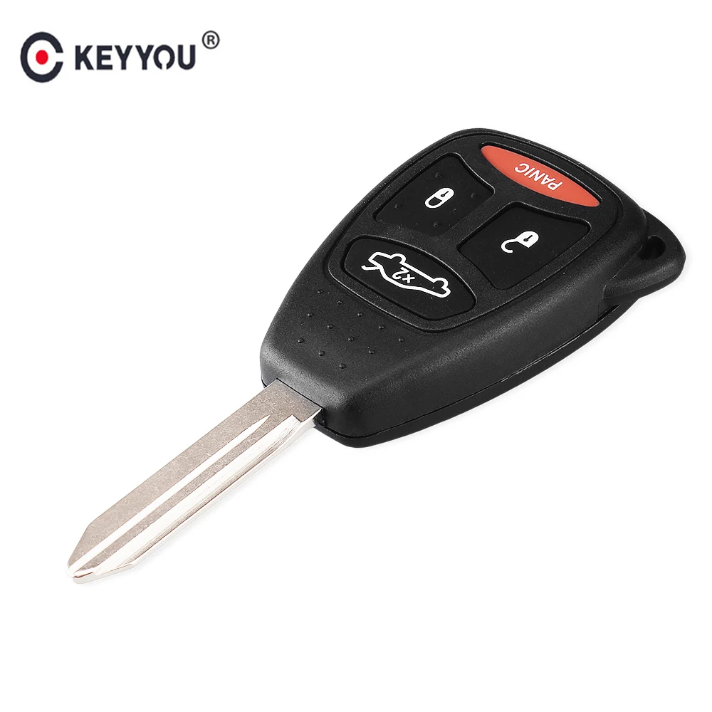 Брелок KEYYOU чехол для ключей с дистанционным управлением 3 + 1 4 кнопки Chrysler 300 Aspen Jeep