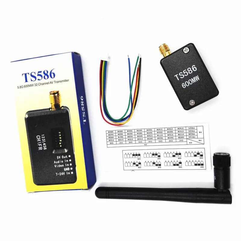 5 8G 600mw 32CH FPV беспроводной излучатель TS586 передатчик Мини AV с металлическим