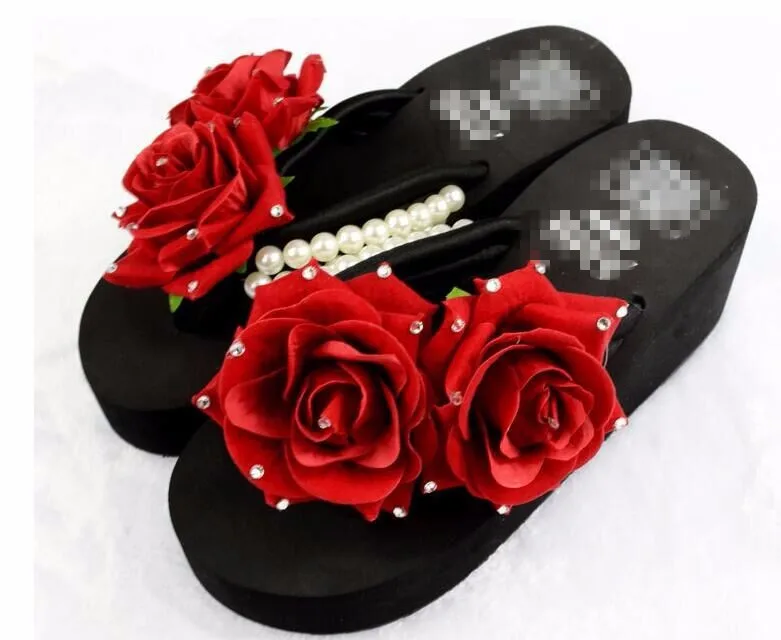 Женские тапочки HAHA Flower Новинка сезон лето высокое качество Милые Вьетнамки