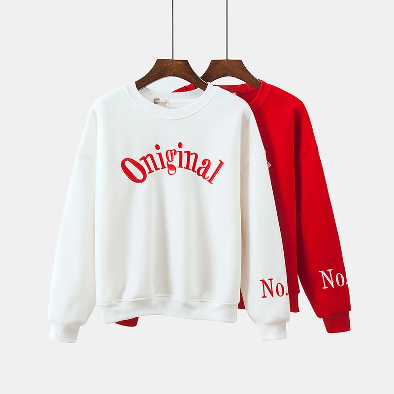 2018 Новое поступление Для женщин весна кофты Мода Один образным вырезом с принтом