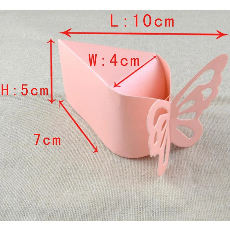 50 шт. коробки для конфет с лазерной резкой и бабочкой подарочные в европейском