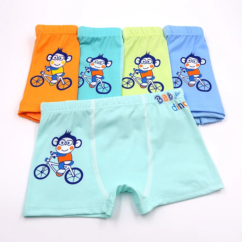 5 шт./лот нижнее белье для мальчиков с героями мультфильмов трусы боксеры из 100%