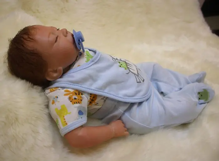 18 inch new design Silicone Reborn Baby Dolls Lifelike Sleeping Newborn Babies Cloth Body girl Play House Bedtime Toy bonecas | Игрушки и