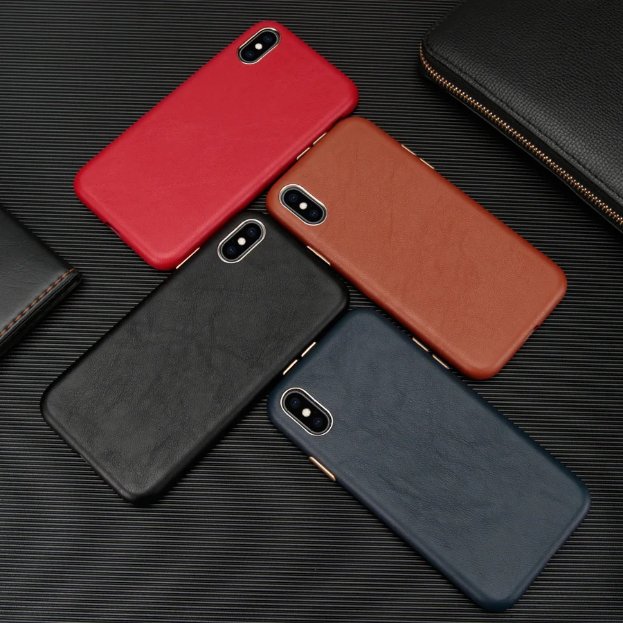 Роскошный деловой кожаный чехол для Iphone Xs Max Xr X Etui, ультра-светильник, мягкий чехол для телефона Iphone 8, 7 Plus, металлическая кнопка