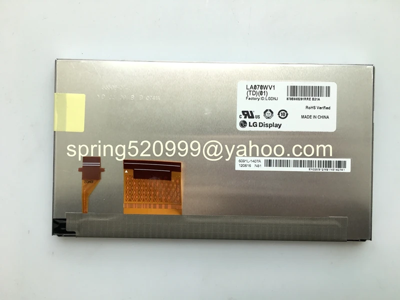 Original l& G 7 дюймов ЖК-дисплей дисплей la070wv1 TD01 la070wv1-td01 без сенсорный экран для автомобиля DVD GPS навигации аудио