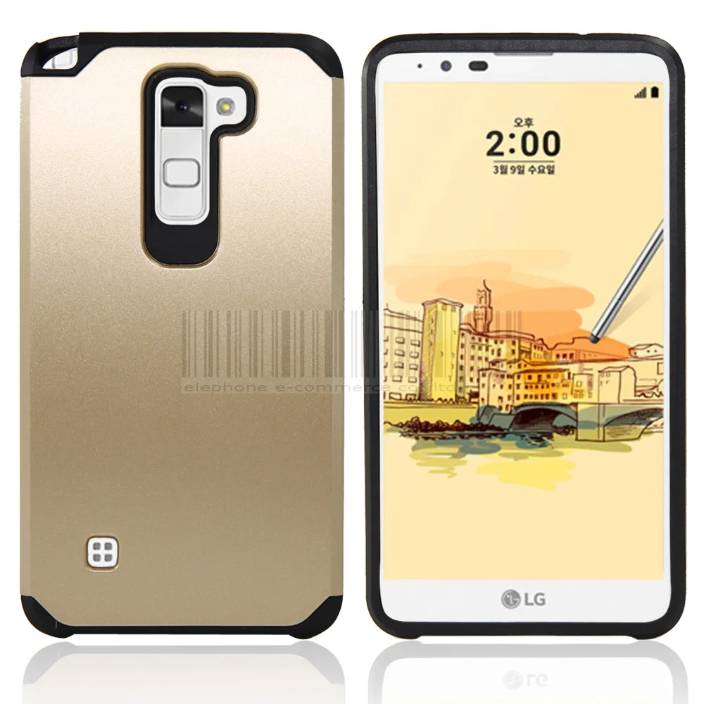 Тонкий двухслойный чехол для LG Stylus 2/G Stylo 2 гибридный армированный противоударный