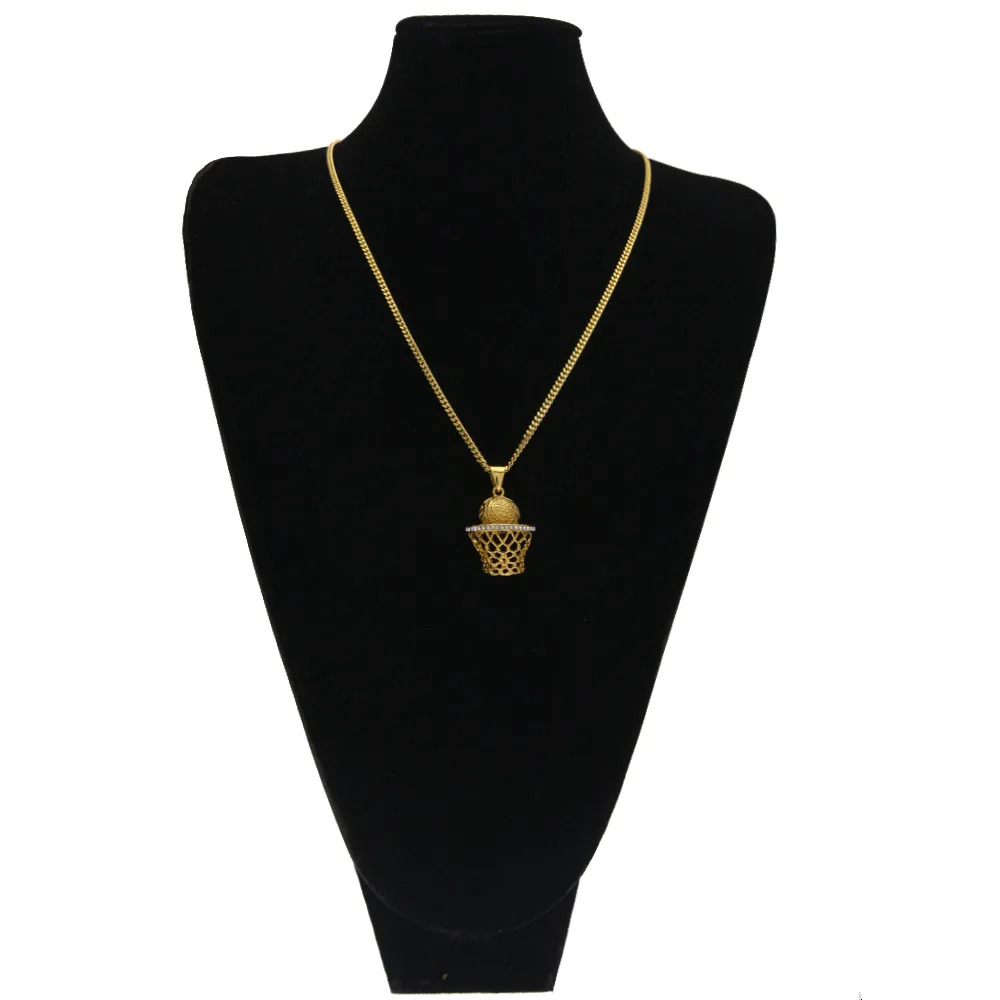 Золотой Серебряный цвет хип хоп баскетбольная форма ожерелье с длинной цепочкой