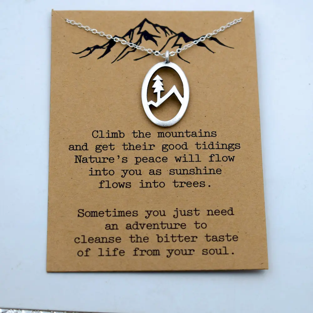1 шт. ожерелье с надписью горный я должен гору ювелирные изделия|Ожерелья