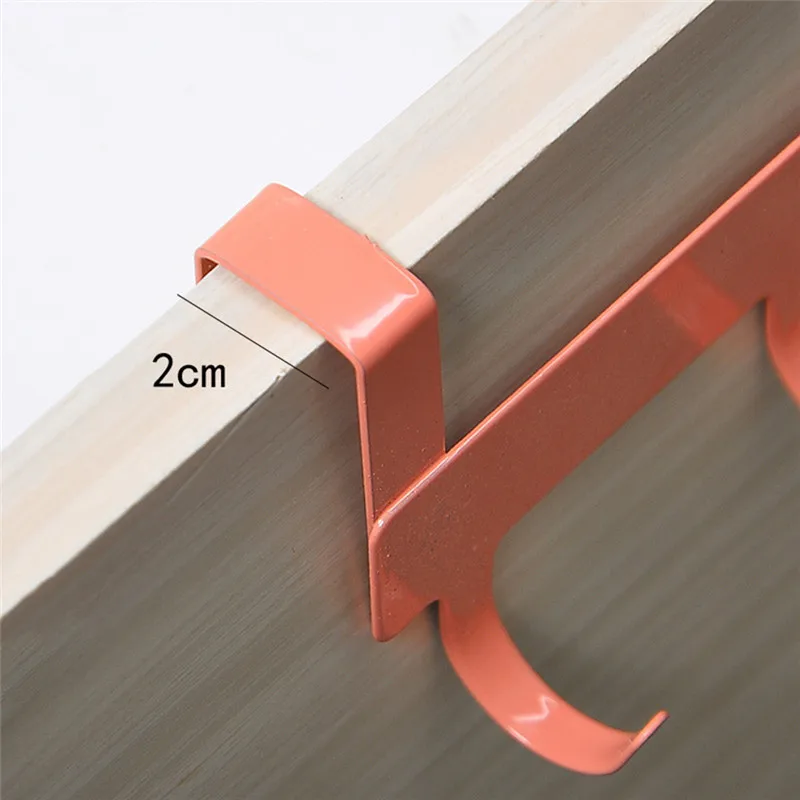 

Door back type 5 hook no nails no trace multi-function door hook hook kitchen bathroom wrought iron hook home organizer