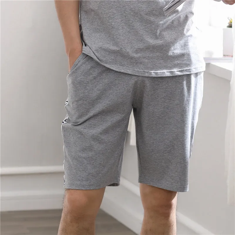 Пижамы мужские с короткими рукавами летние свободные для отдыха|Мужские