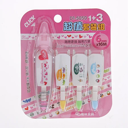 set 1 Rovtop Kawaii животные пресс тип декоративная лента-корректор набор дневник Канцтовары Школьные принадлежности для студентов DIY аксессуары - Цвет: set 1