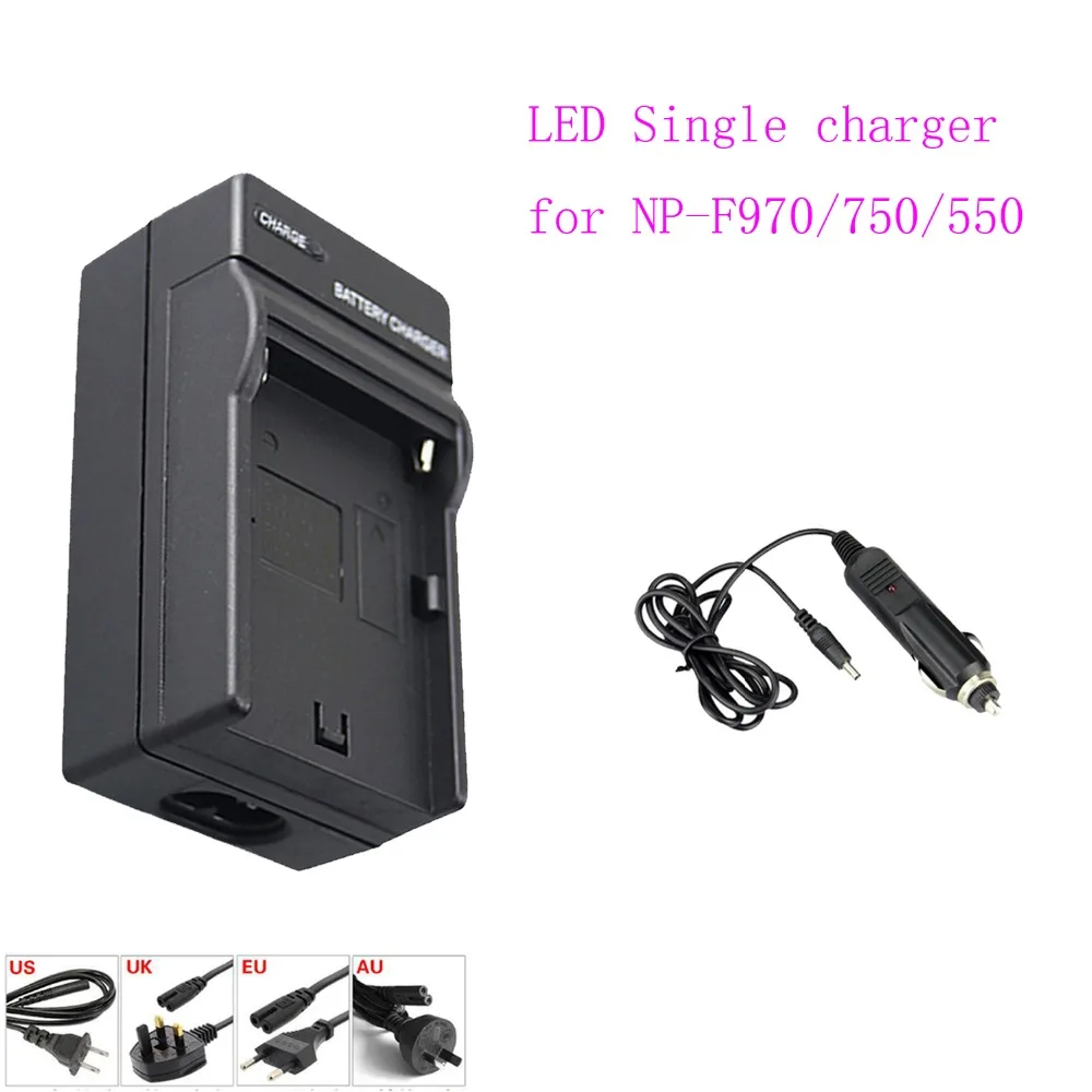 1 шт. NP F750 F770 LED одно зарядное устройство + Автомобильное для sony F970 F960 ccd tr917