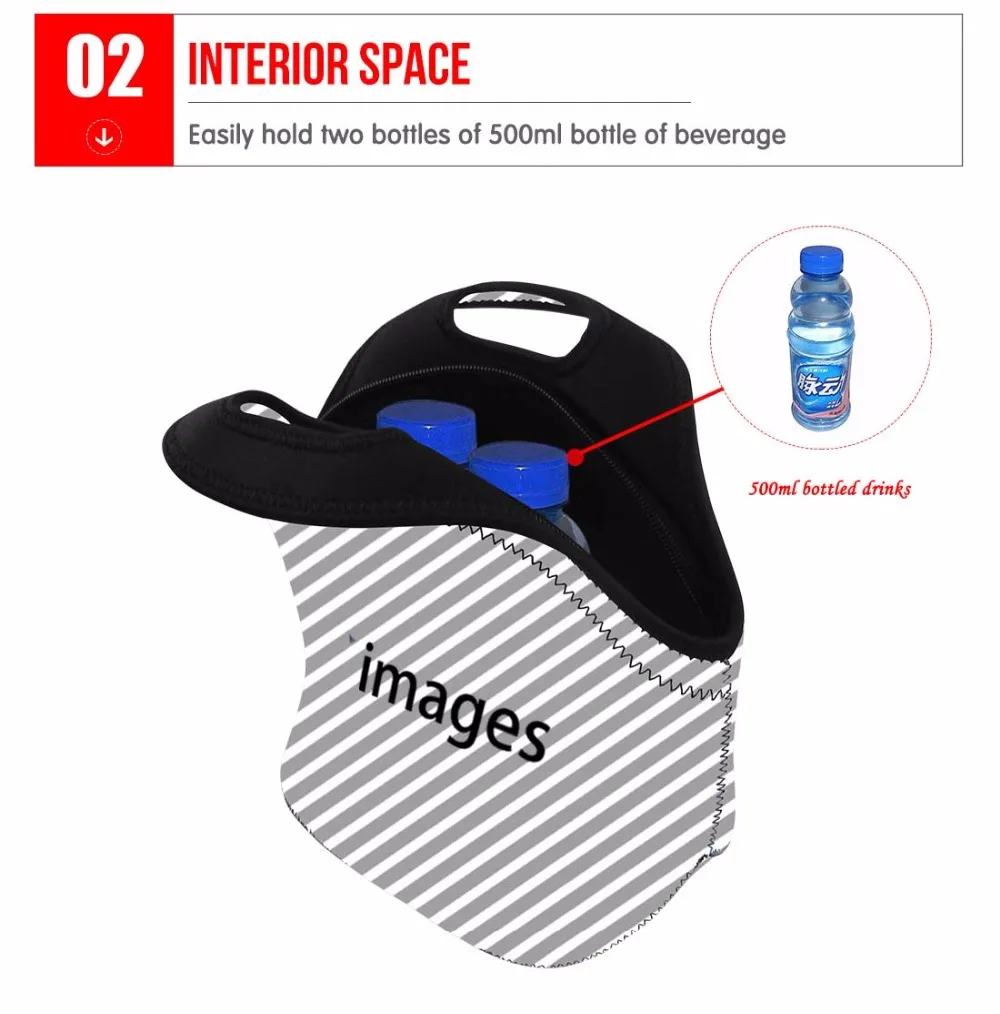 

Cute Dog Neoprene Food Bag Women Bread Lunch Bag Child Thermal Lunchbox Travel Picnic Bags For Kids Girls Bolsa Termica