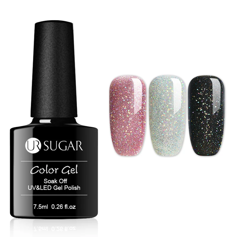 Ur Sugar Сияющий Блестящий Гель-лак для ногтей 3 шт./лот Светодиодный УФ-гель с блестками впитывающийся лак для ногтей