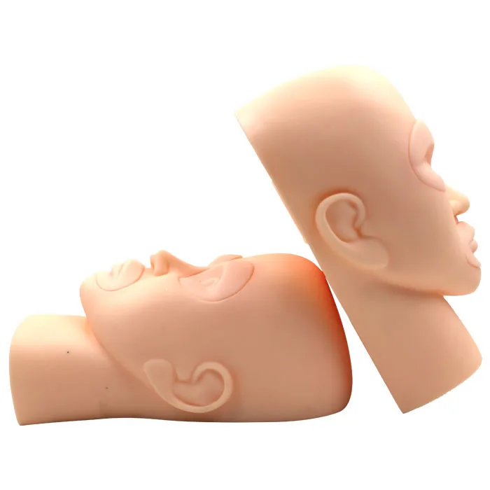

Removable lip Eyes eyebrow Silicone Head Model Eyebrow Lip Tattoo Practice Skin Bald Manikin Head