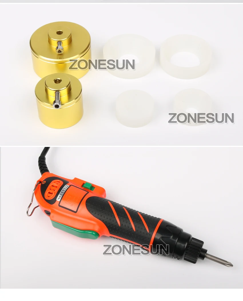 ZONESUN 110/220V Ручной укупорочные инструмент пластиковые укупорочные 10-50 мм крышка с резьбой и укупоривания колпачками 64 кг/fcm станок с ручным управлением
