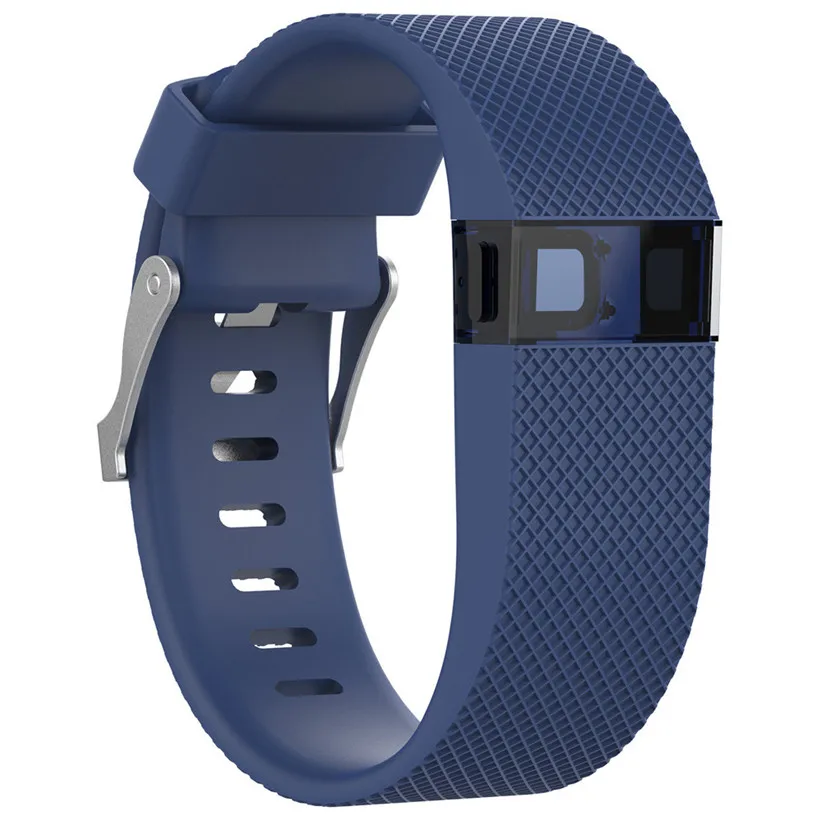 Синий Сменный силиконовый ремешок, резиновый ремешок, браслет для Fitbit Charge HR, Прямая поставка 0608 - Цвет: Синий